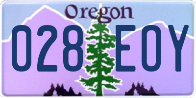 OR license plate 028EOY