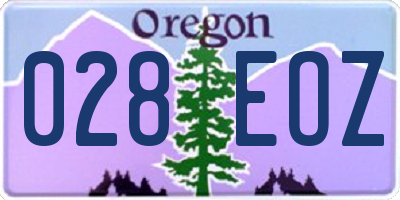 OR license plate 028EOZ