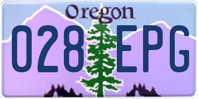 OR license plate 028EPG