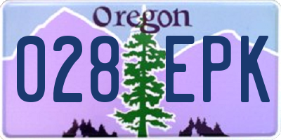 OR license plate 028EPK