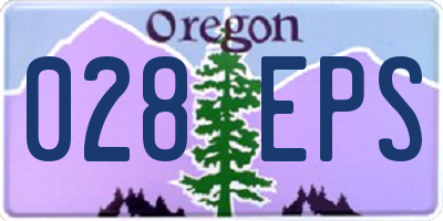 OR license plate 028EPS