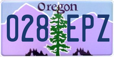 OR license plate 028EPZ