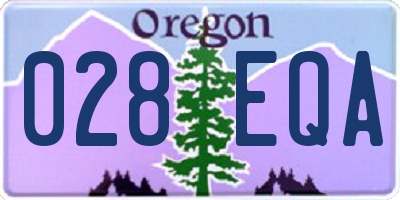 OR license plate 028EQA