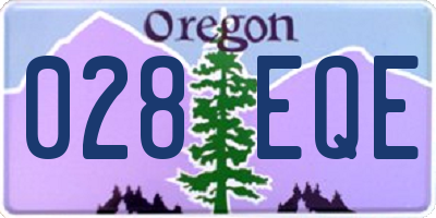 OR license plate 028EQE