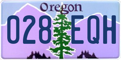 OR license plate 028EQH