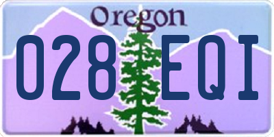 OR license plate 028EQI