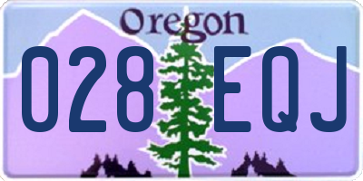 OR license plate 028EQJ