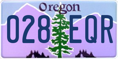 OR license plate 028EQR