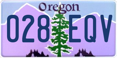 OR license plate 028EQV
