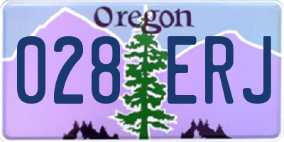 OR license plate 028ERJ