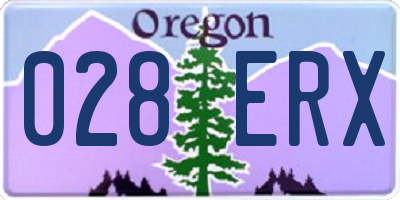 OR license plate 028ERX