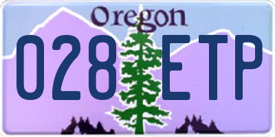 OR license plate 028ETP