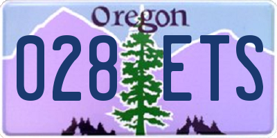 OR license plate 028ETS