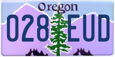 OR license plate 028EUD