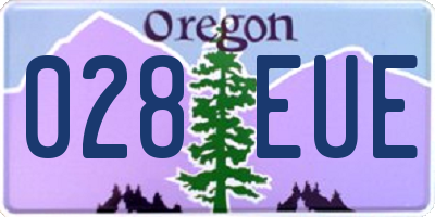 OR license plate 028EUE