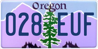 OR license plate 028EUF