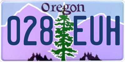 OR license plate 028EUH