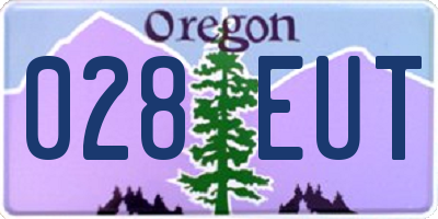 OR license plate 028EUT