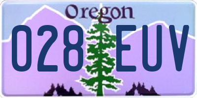 OR license plate 028EUV