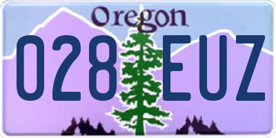 OR license plate 028EUZ