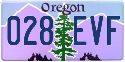 OR license plate 028EVF