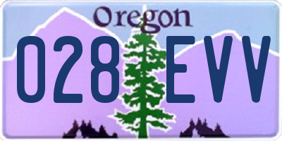 OR license plate 028EVV