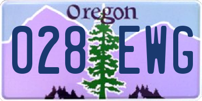 OR license plate 028EWG