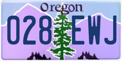 OR license plate 028EWJ