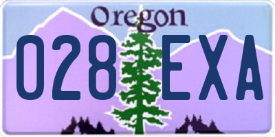 OR license plate 028EXA