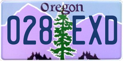 OR license plate 028EXD