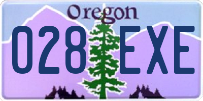 OR license plate 028EXE