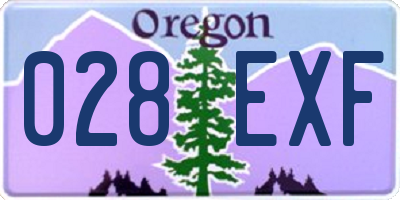 OR license plate 028EXF