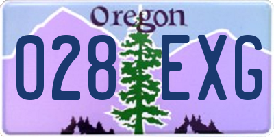 OR license plate 028EXG