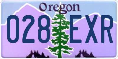 OR license plate 028EXR