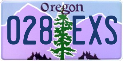 OR license plate 028EXS