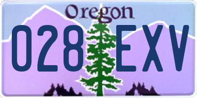 OR license plate 028EXV
