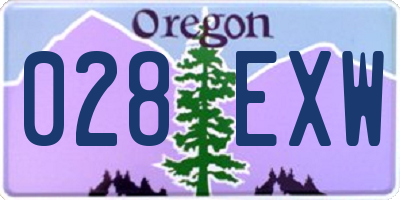 OR license plate 028EXW