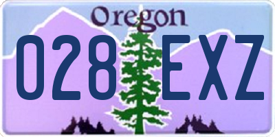 OR license plate 028EXZ