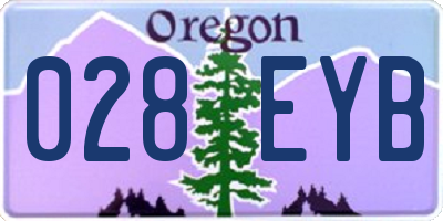 OR license plate 028EYB