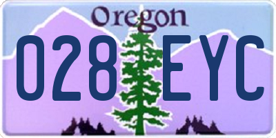 OR license plate 028EYC