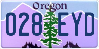 OR license plate 028EYD