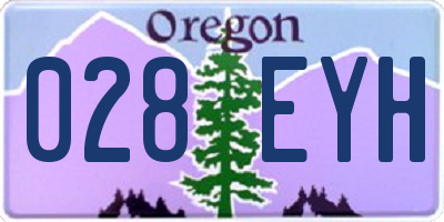 OR license plate 028EYH
