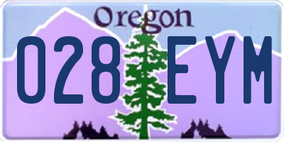 OR license plate 028EYM