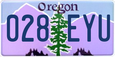 OR license plate 028EYU