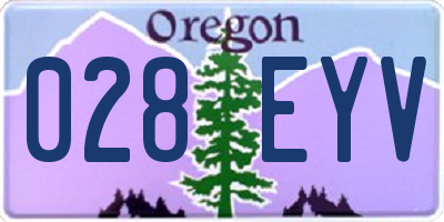 OR license plate 028EYV