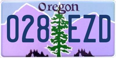 OR license plate 028EZD