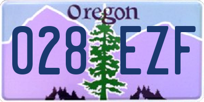 OR license plate 028EZF