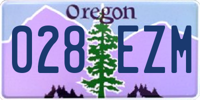 OR license plate 028EZM