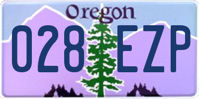 OR license plate 028EZP