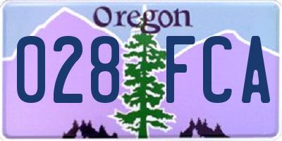OR license plate 028FCA